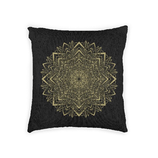 T Tattoo Flower Mandala Woven Pillows