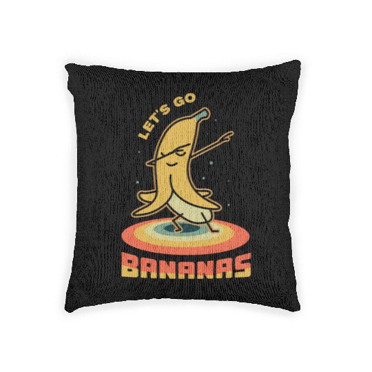 Vintage Funny Banana Meme Let Us Go Banana Woven Pillows