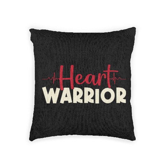 Heart Warrior Woven Pillows-Heart Surgery Gift-Survivor