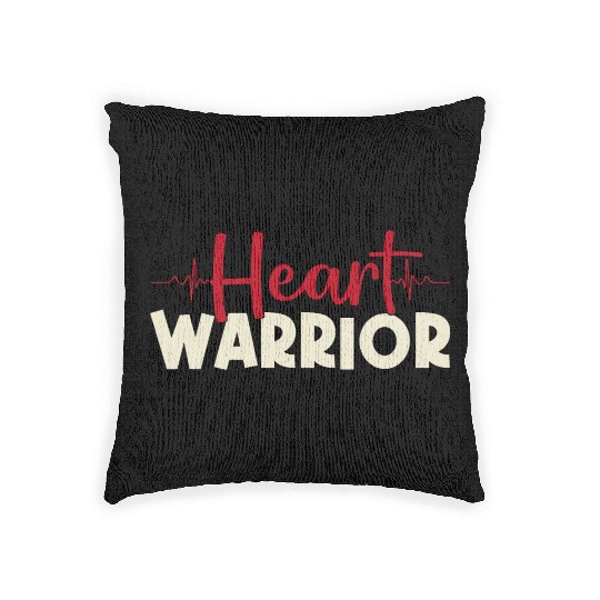 Heart Warrior Woven Pillows-Heart Surgery Gift-Survivor