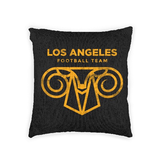 Cool Modern Rams Logo Los Angeles Sunday Football Woven Pillows