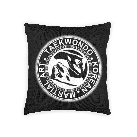 TAEKWONDO FIST YING YANG Woven Pillows