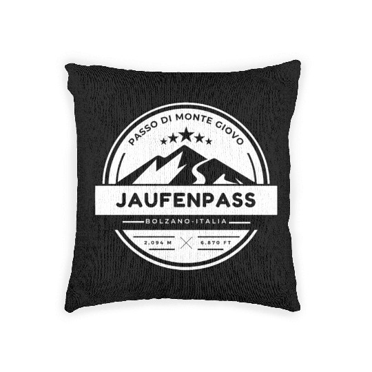 jaufenpass - passo di monte italian motorbike trip Woven Pillows