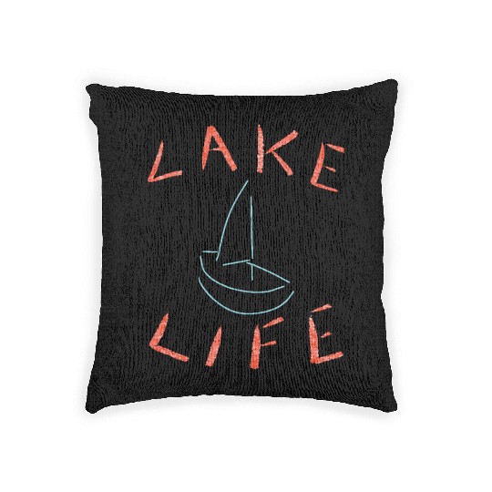 Lake Life Sketch Woven Pillows