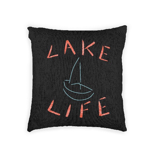 Lake Life Sketch Woven Pillows