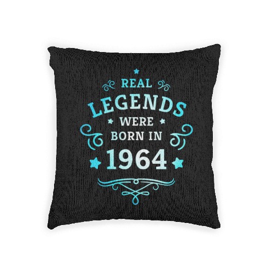 Real Legends were born in 1964 60th Birthday Gift Woven Pillows