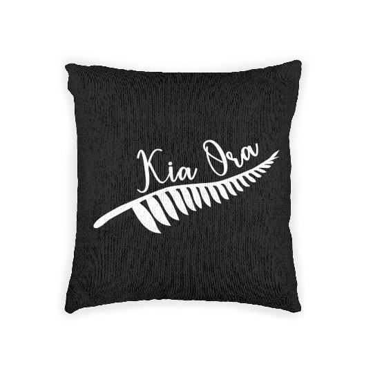 Maori Kia Ora Silver Fern T Tattoo New Woven Pillows