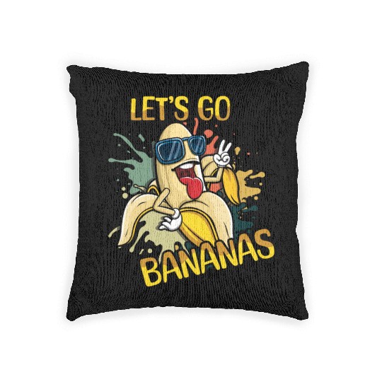 Crazy Banana Meme Let Us Go Banana Woven Pillows