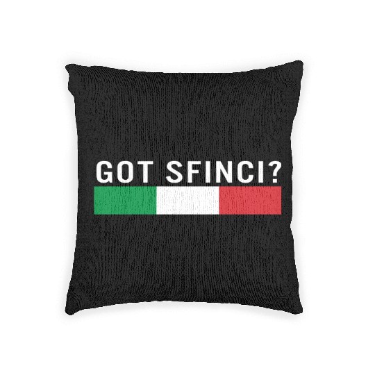 Saint Joseph's Day Woven Pillows, Sfinci Italy Flag Woven Pillows,