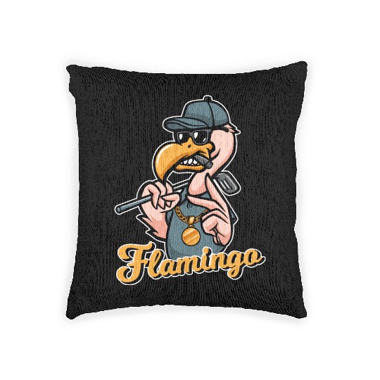 Flamingo Golf Woven Pillows