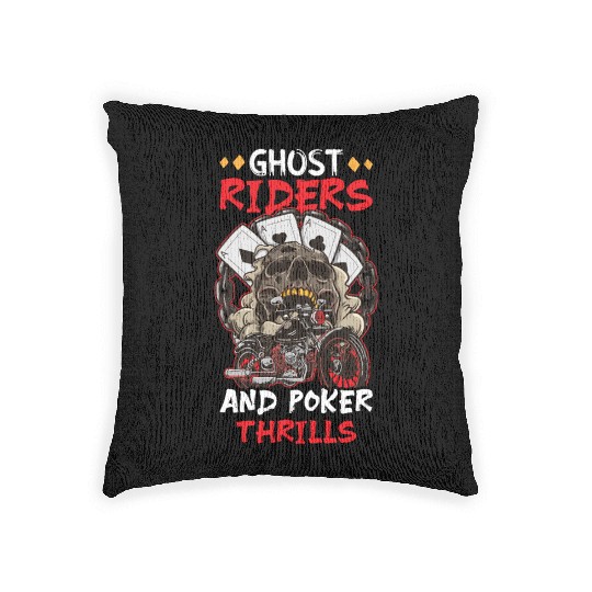 Poker Casino Poker Player Gambling Roulette Woven Pillows