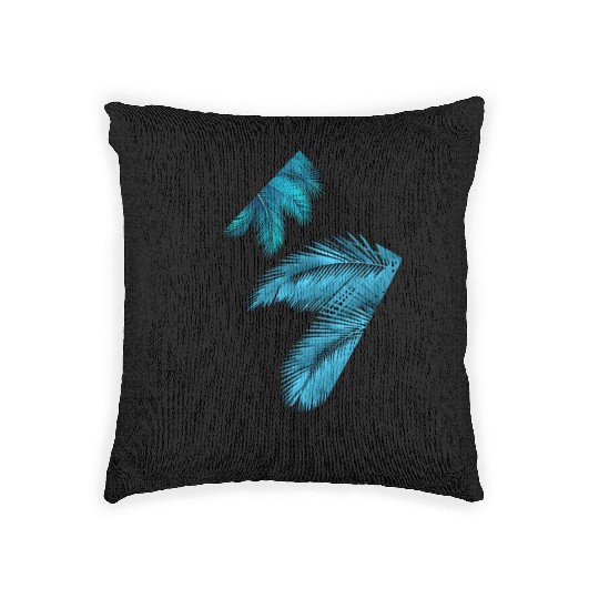 Palm tree icon Woven Pillows
