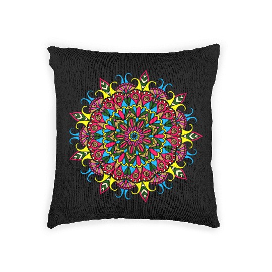 Colorful Mandala Pattern Modern 6 Woven Pillows