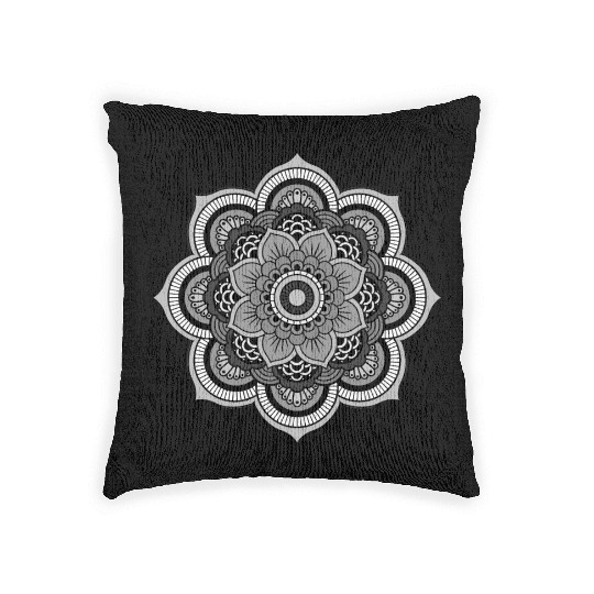 Colorful Mandala Pattern Modern 2 Woven Pillows