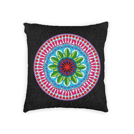 Colorful Mandala Pattern Modern 9 Woven Pillows