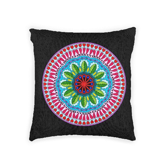 Colorful Mandala Pattern Modern 9 Woven Pillows