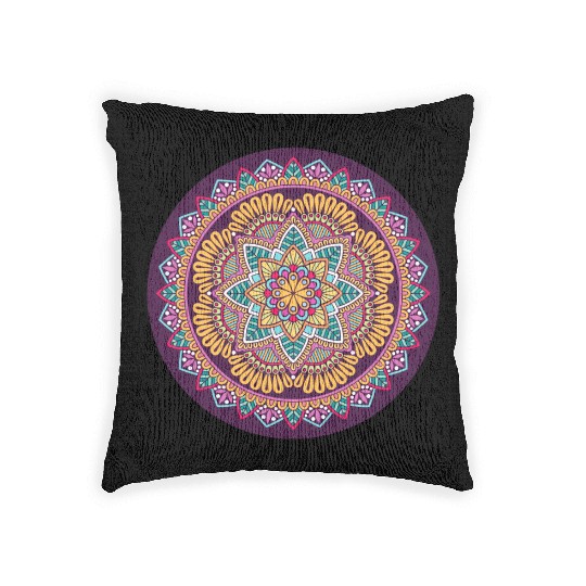 Colorful Mandala Pattern Modern 8 Woven Pillows