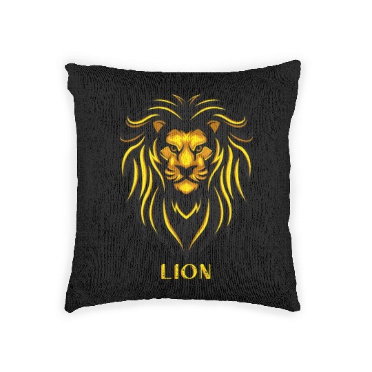 Golden lion Woven Pillows
