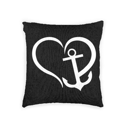 Preppy Nautical Anchor For Sailors Boaters Woven Pillows