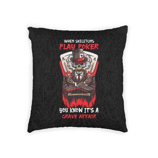Poker Casino Poker Player Gambling Roulette Woven Pillows