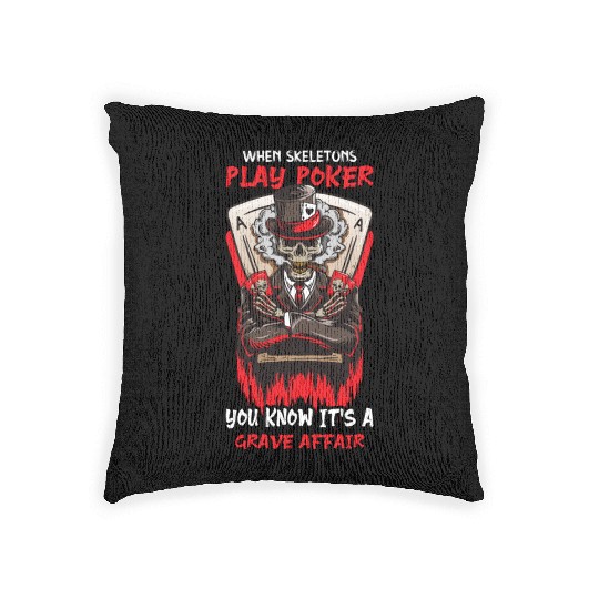 Poker Casino Poker Player Gambling Roulette Woven Pillows