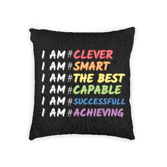 Daily Motivational Affirmation Self Love Quote Woven Pillows