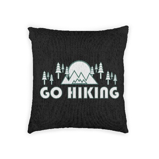 Take a Hike, Hiking Lover, Adventure, Nature. Woven Pillows