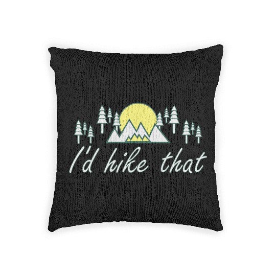 Take a Hike, Hiking Lover, Adventure, Nature. Woven Pillows