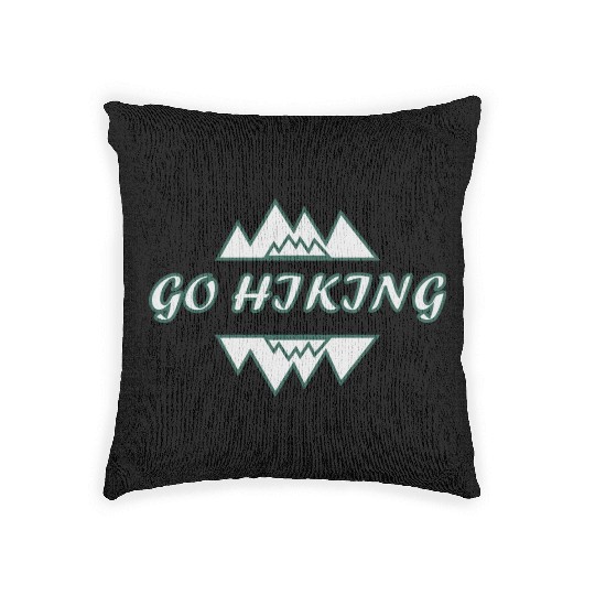 Take a Hike, Hiking Lover, Adventure, Nature. Woven Pillows