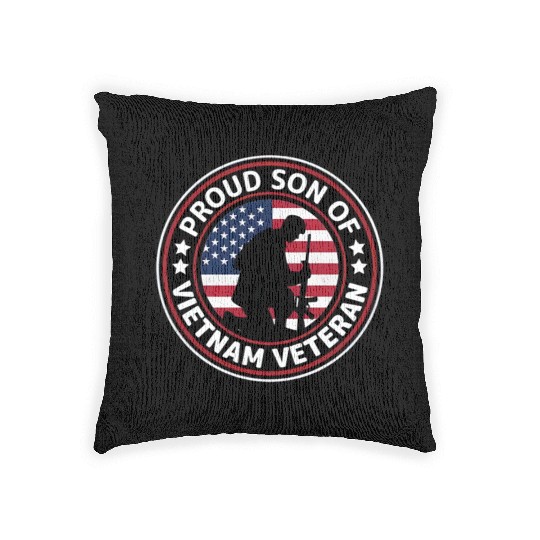 Proud son of Vietnam veteran Woven Pillows