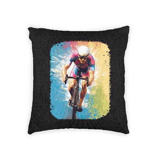 Racing Bike Racing Bicycle Race Bicycle Race Woven Pillows