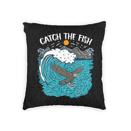 CACTH THE FISH Woven Pillows