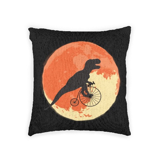 T Rex On The Road Trip Through The World Woven Pillows