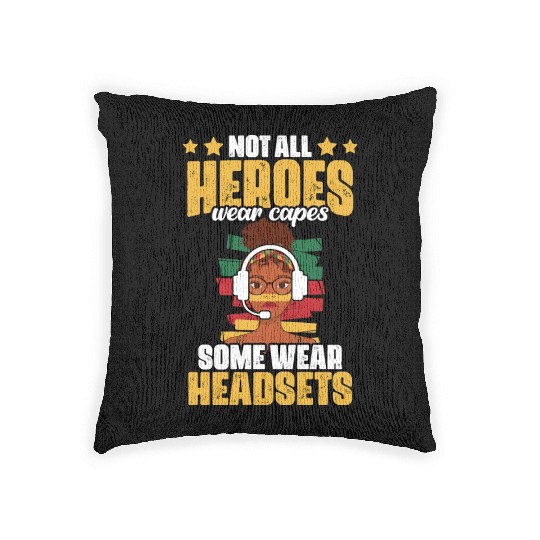 Not All Heroes Wear Capes Awesome Melanated Woven Pillows