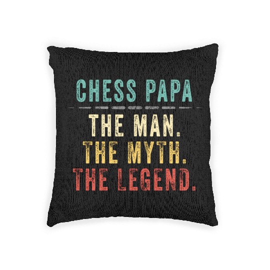 Chess Papa Fathers Day Chess Myth Legend Woven Pillows