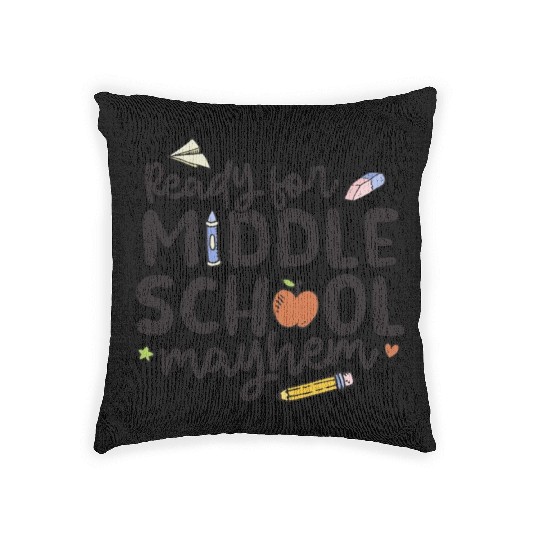 Middle School Mayhem - Funny Back to School Woven Pillows