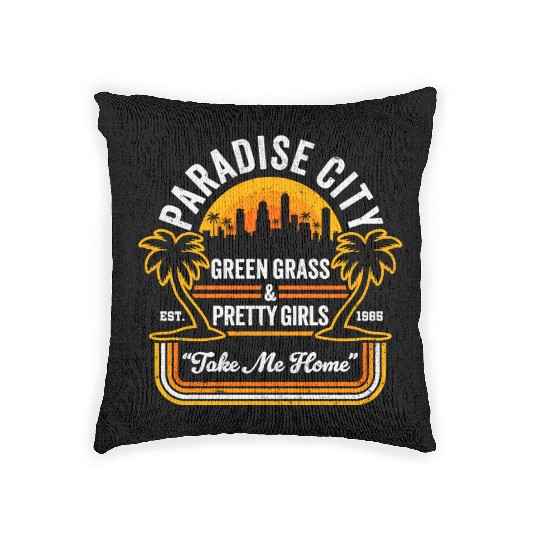 Funny 80's Classic Rock Parody: Paradise City Woven Pillows