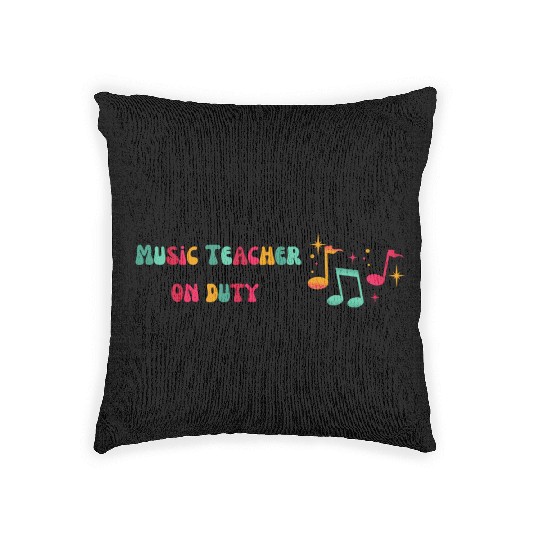 Music Teacher on Duty Back To School Woven Pillows
