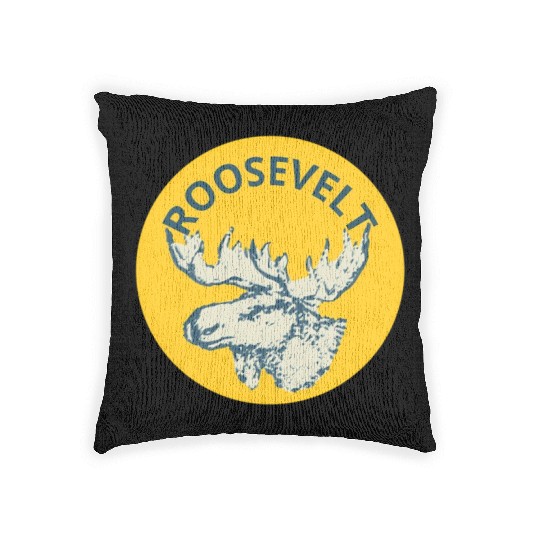Teddy Roosevelt Bull Moose Py Woven Pillows