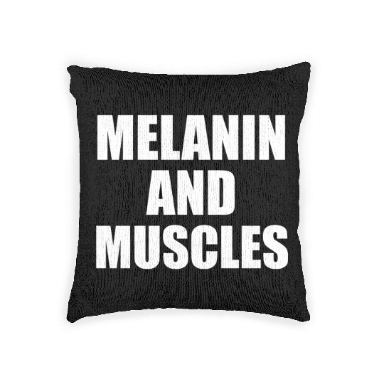 Melanin And Muscles Black Is Beautiful Workout Gym Woven Pillows