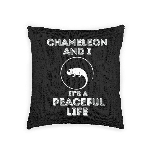 Chameleon and I, It's a Peaceful Life Woven Pillows