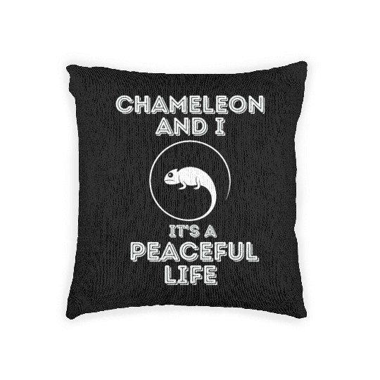 Chameleon and I, It's a Peaceful Life Woven Pillows
