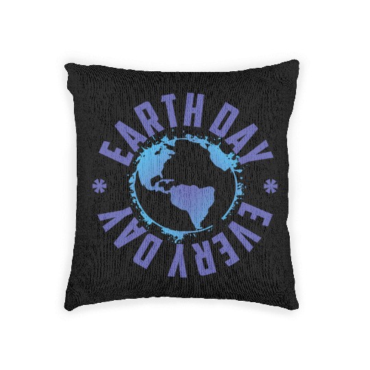 Earth Day Every Day Science Teacher Geology Woven Pillows