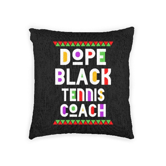 Dope Black Tennis Coach Woven Pillows