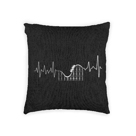 Roller Coaster Heart Beat Woven Pillows