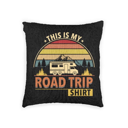 This Is My Road Trip Woven Pillows - Camper Gift Woven Pillows