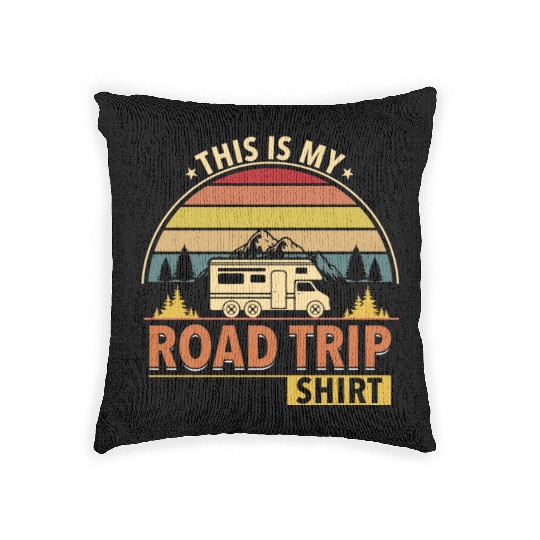 This Is My Road Trip Woven Pillows - Camper Gift Woven Pillows