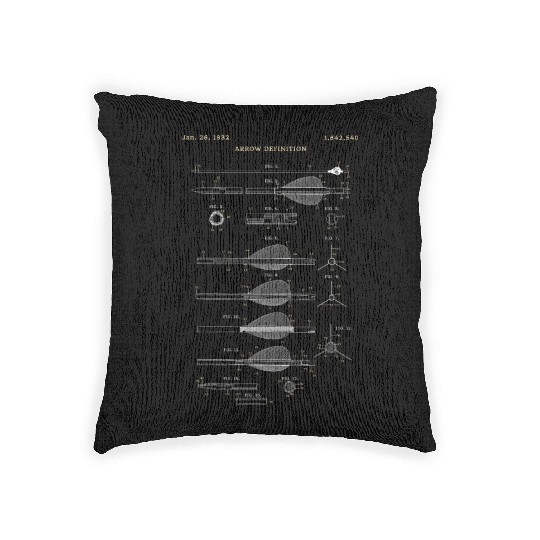 Outdoor Hunting Arch Anatomy Bow Arrow Definition Woven Pillows