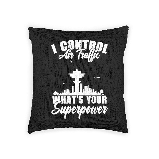 Air Traffic Control Funny Aviation For Atc Flight Woven Pillows