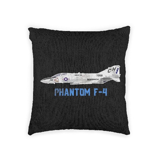 Phantom F 4 Vintage Machine Veteran Pilot Woven Pillows